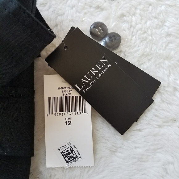 Lauren Ralph Lauren Belted Linen Shorts - Picture 11 of 11